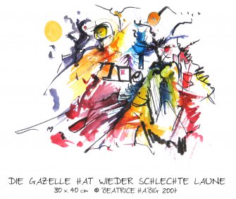 025_aq221_die_gazelle_hat_wieder_schlechte_laune_30x40